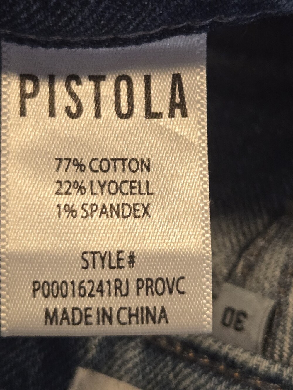 Pistola Womens Provence Wash Turner Super High Rise Crop Barrel Denim Jeans 30 - Picture 10 of 11